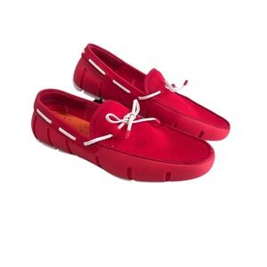 Swims Braided Lace Loafer Mesh Water Beach Shoes Driving Mocs Mens 9.5 Red